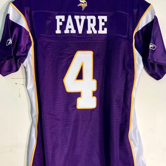 REEBOK MINNESOTA VIKINGS BRETT FAVRE Women's Premier SEWN JERSEY Sz S,M or L New - Picture 3 of 4